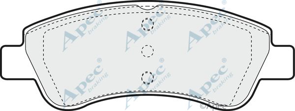 APEC BRAKING Комплект тормозных колодок, дисковый тормоз PAD1216